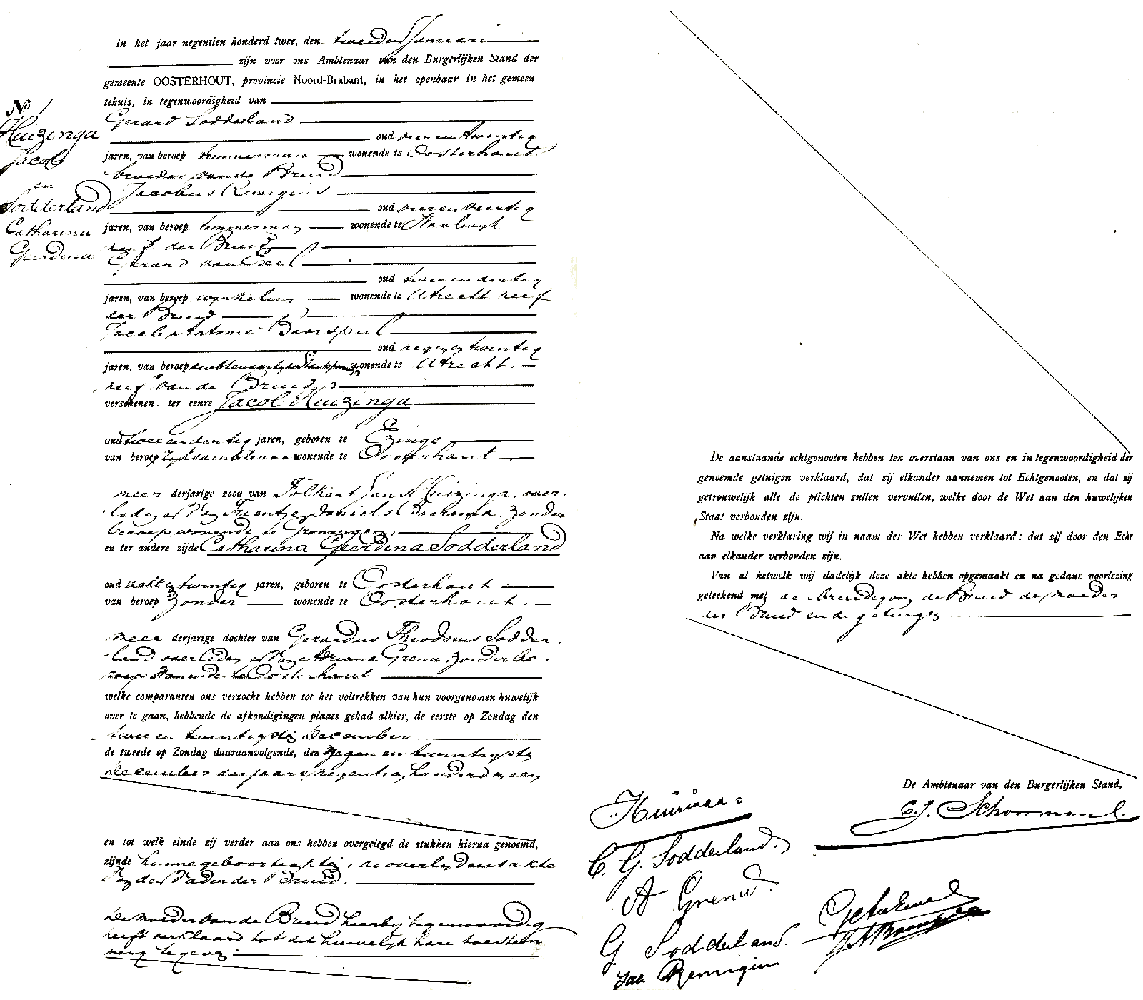 19020102 huw akte 1 Jacob Huizinga - Catharina G Sodderland